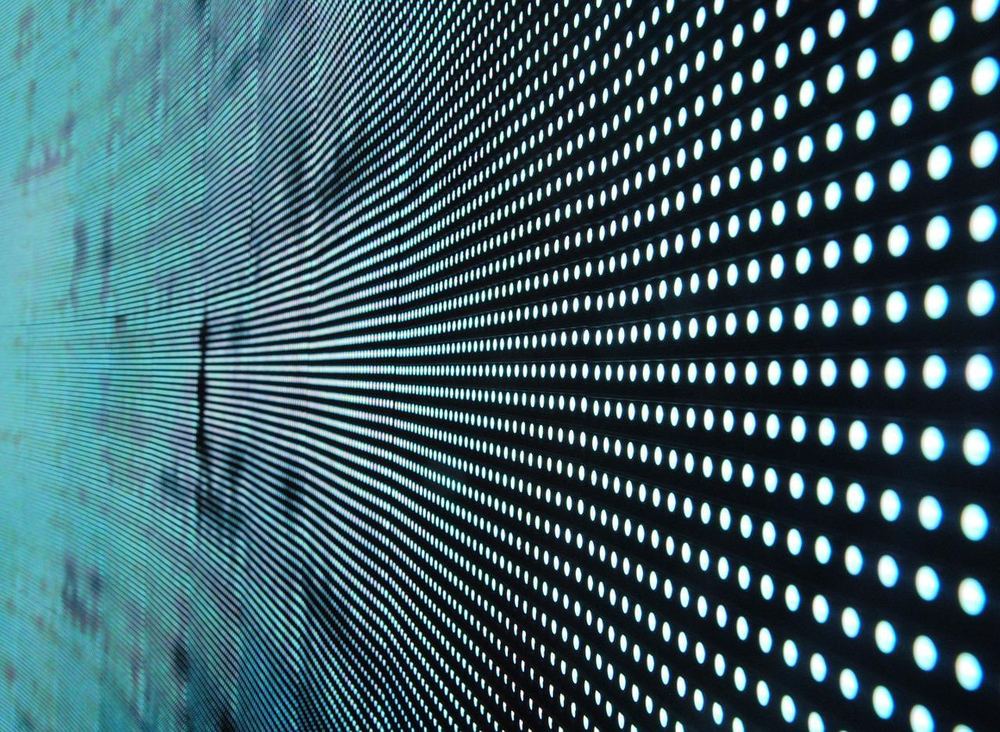 Écran d'affichage digital en gros plan